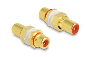 Delock Audio Adapter Cinch Buchse/Buchse zum Einbau, Farbring rot kaufen Schweiz | Mediatech.ch