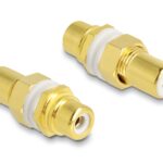 Delock Audio Adapter Cinch Buchse/Buchse zum Einbau, Farbring blau