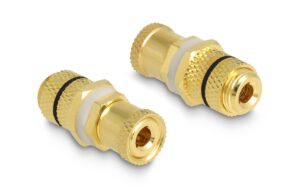 Delock Audio Adapter Polklemme/Polklemme zum Einbau, Farbring schwarz, Optik 2