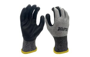 KRAFTER Arbeitshandschuh Grösse 8/M, schwarz-weiss, schnittfest