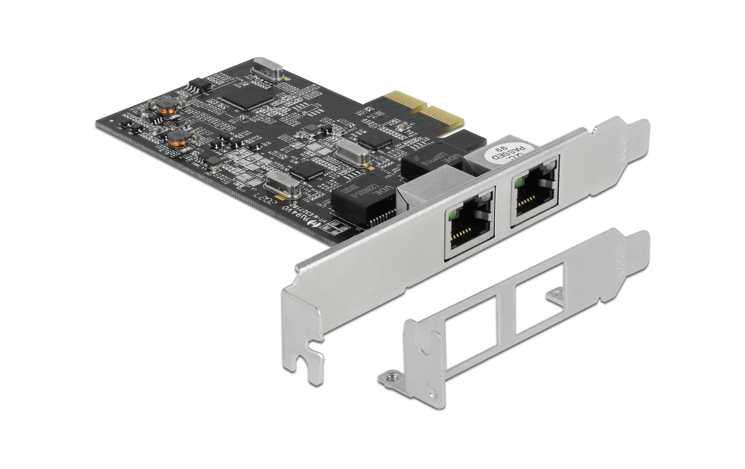 Delock PCI-Express x2 Karte auf 2x RJ45 2.5 Gigabit LAN RTL8125 kaufen Schweiz | Mediatech.ch