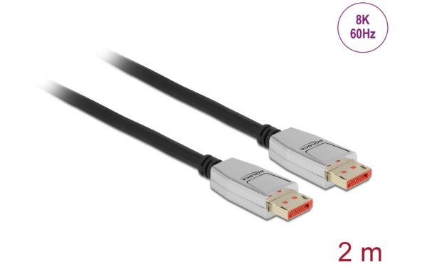 Delock DisplayPort - DisplayPort Kabel, 2m Schwarz, 7680x4320@60Hz