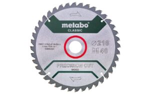 METABO Kreissägeblatt PrecisionCutClassic 216x30mm 40Z
