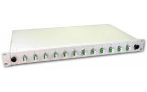 Lightwin 19 1HE Spleissbox, Singlemode,OS2 12xDLC/APC SM Kupplung grün, 2x12 LC/APC Pi