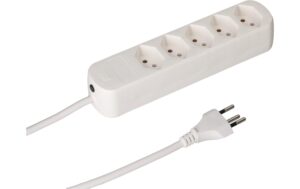 Max Hauri Steckdosenleiste Basic-Line 5xT13, weiss, 5m Kabel