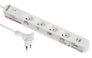 1298540 - Mediatech Schönenberger Steckdosenleiste Home Station 4xT13 quer USB-A/C 3.4A, mit Schalter, 1.5m, weiss kaufen | Mediatech.ch