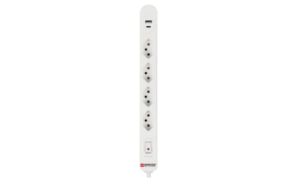 Steckdosenleiste Home Station 4xT13 quer USB-A/C 3.4A, mit Schalter, 1.5m, weiss