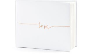 Partydeco Gästebuch Love weiss/rosegold, 24 x 18.5 cm, 22 Seiten