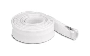 Delock Geflechtschlauch, 3mx50mm Reissverschluss, hitzebeständig, Weiss