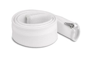 Delock Geflechtschlauch, 1mx50mm Reissverschluss, hitzebeständig, Weiss