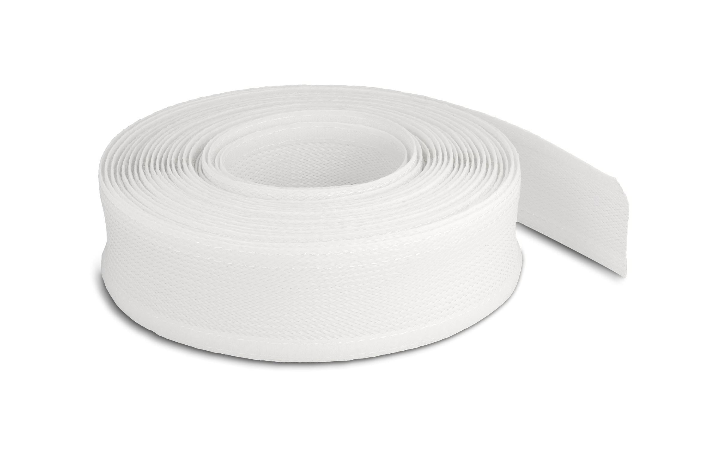 1300230 - Mediatech Delock Geflechtschlauch, 10mx19mm Klettverschluss, hitzebeständig, Weiss kaufen Schweiz | Mediatech.ch