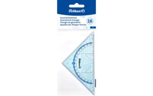 Pelikan Geodreick mit Tuschkante blau Plexiglas, 16cm