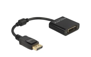 Delock Adapter DP1.2 Stecker zu DVI Buchse 4K, Passiv, schwarz