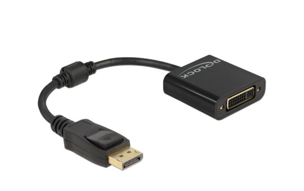 Delock Adapter DP1.2 Stecker zu DVI Buchse 4K, Passiv, schwarz kaufen Schweiz | Mediatech.ch