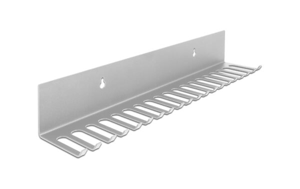 1306834 - Mediatech Delock Kabelhalterung 318x65mm, Grau zur Wandmontage