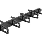 Delock 19 Kabelmanagement Rangierpanel Beidseitig mit 9 Bügeln, 1 HE, schwarz