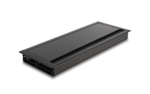 Delock Kabeldurchführung für Tischeinbau mit Bürste 300x120x28mm, schwarz kaufen Schweiz | Mediatech.ch