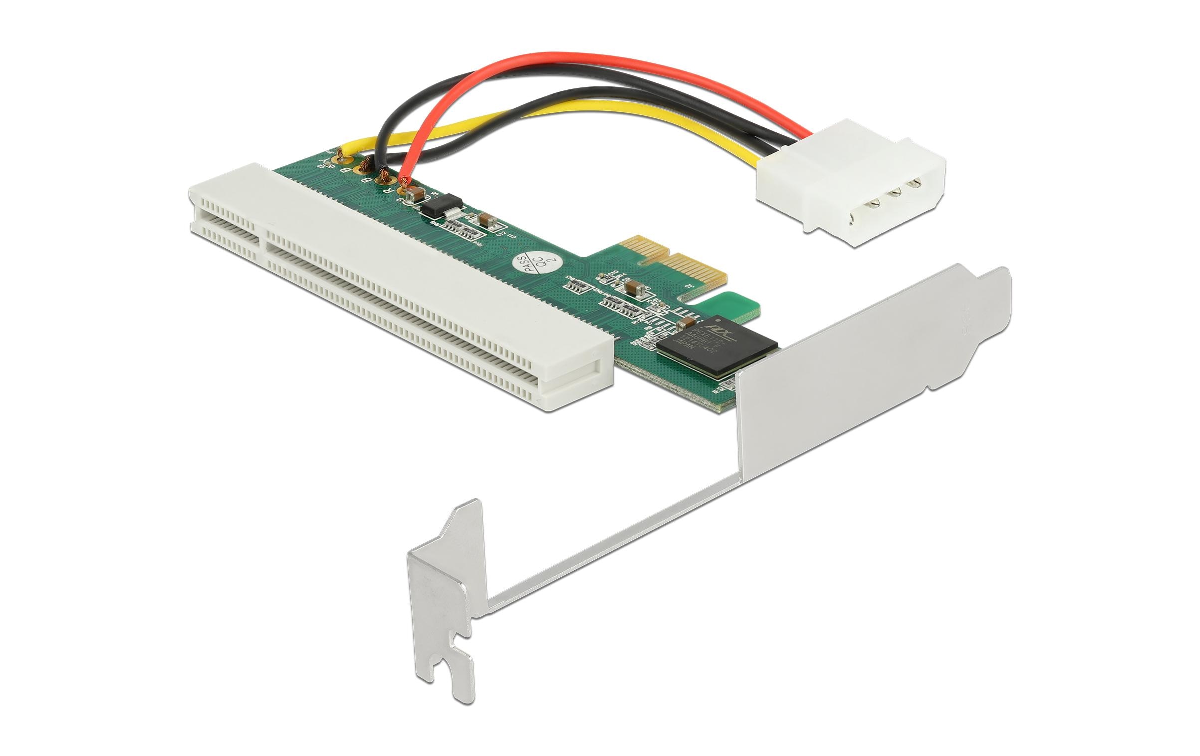 Delock PCI-Express Riserkarte, x1 zu 1x PCI 32 Bit, Chip: Broadcom PEX8112-AA66BI kaufen Schweiz | Mediatech.ch