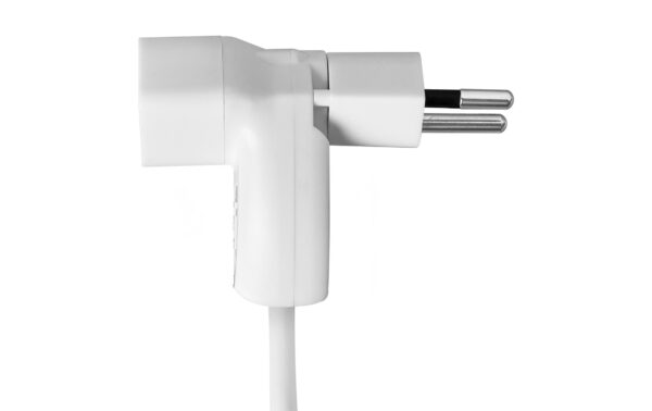 1309821_1 - Mediatech STEFFEN Steckerleiste VARIABL, 8xT13 Mister T, 3m Kabel, weiss, 320°