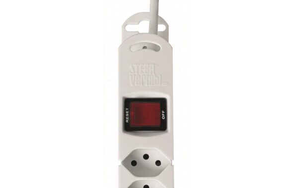 1309821_2 - Mediatech STEFFEN Steckerleiste VARIABL, 8xT13 Mister T, 3m Kabel, weiss, 320°