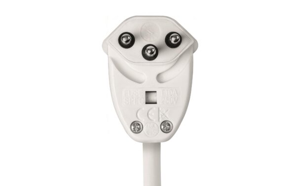 1309821_5 - Mediatech STEFFEN Steckerleiste VARIABL, 8xT13 Mister T, 3m Kabel, weiss, 320°