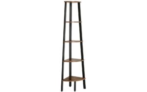 Vasagle Eckregal mit 5 Ablagen 32.5x159x34 cm, Traglast pro Ebene 5 kg