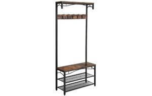 Vasagle Garderobe mit Schuhregal 80x178.5x30 cm (BxHxT), Traglast 100 kg