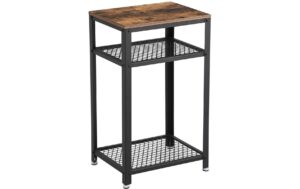Vasagle Beistelltisch mit 2 Ablagen 45x75x35 cm, Traglast pro Ablage 10 kg