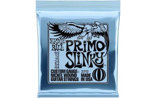 Ernie Ball 2212 Slinky Nickel E-Gitarren Saitensatz, Primo 9,5-44