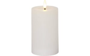 Star Trading LED Pillar Kerze Flamme Flow 0.03W, IP20, Weiss