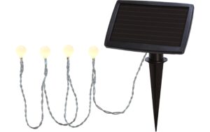 Star Trading Solar Lichterkette Globini 1.28W, IP44, Transparent