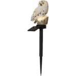 Star Trading Solar Decoration Owl 0.06W, IP44, Beige