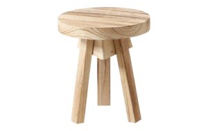 Esmée Dekohocker rund aus Holz Paulownia, 18 × 18 × 21 cm cm (BxTxH)