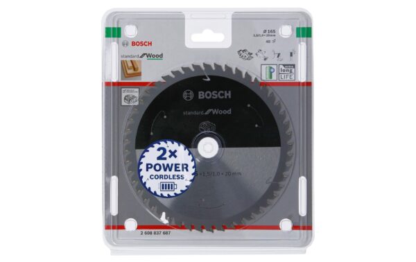 Bosch Professional Kreissägeblatt Standard for Wood 165 x 1.5 x 20, Z 48