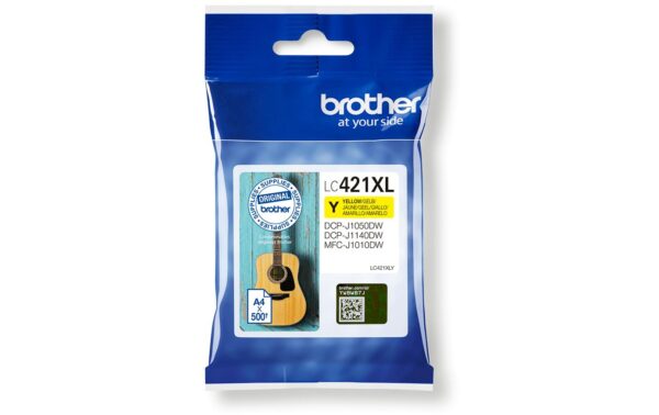 1314562 - Mediatech Tinte Brother LC-421XLY,yellow XL 500 Seiten, J1050, J1140, J1010