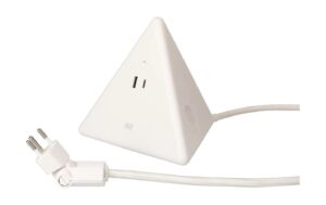 Max Hauri Pyramide Soft-Touch Oberfläche 2x T13, USB-A+C , 2.5m Zul., weiss