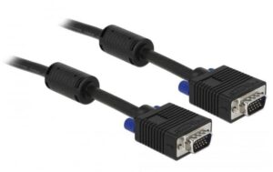 131696 - Mediatech Monitorkabel VGA, M/M, 1 Meter Stecker-Stecker, 2xFerritkern, 15Pin