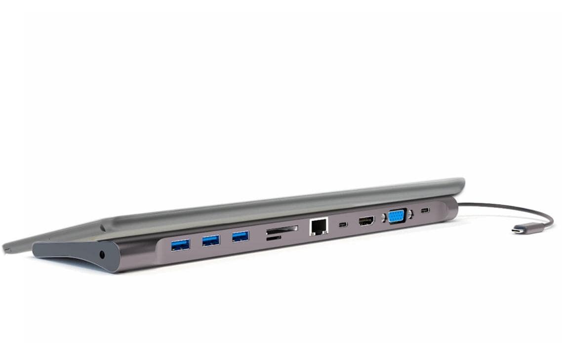 4smarts 11in1 Hub für Geräte mit USB-C HDMI, USB-A 3.0, Kartenleser, USB-C, VGA