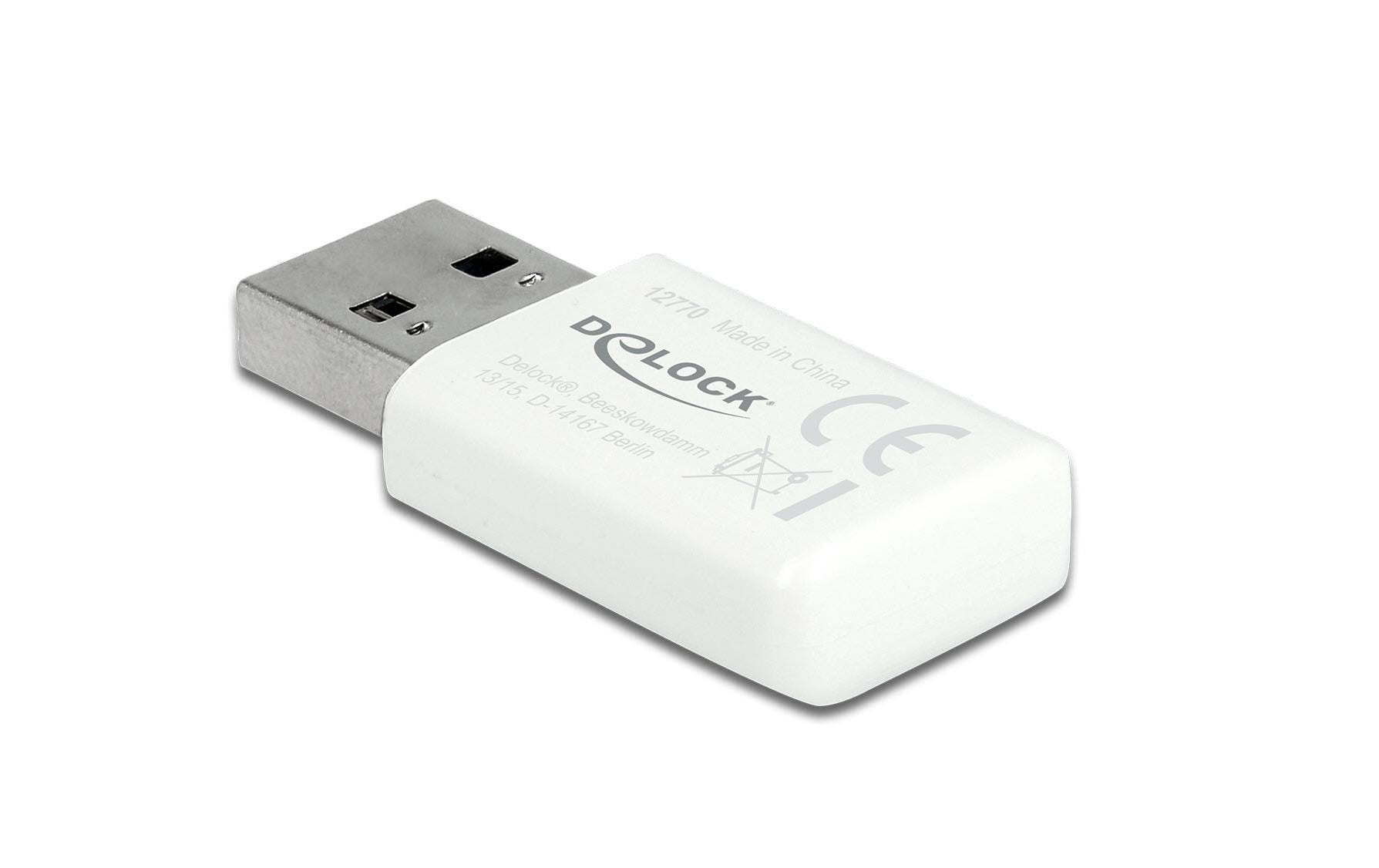 1320318 - Mediatech DeLock 12770 USB WLAN Adapter Dualband WLAN ac/a/b/g/n Micro Stick, white kaufen Schweiz | Mediatech.ch