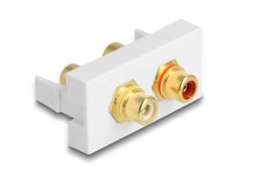 Delock Easy 45 Modul 2xCinch Buchse Farbig rot/weiss, 22.5x45mm kaufen Schweiz | Mediatech.ch