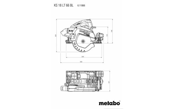 1321071_1 - Mediatech Metabo Akku-Handkreissäge KS 18 LTX 66 BL Solo
