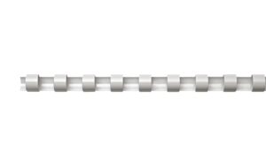 Binderücken 8mm, weiss, 25 Stk. Blattkapazität 21-40 Blatt, 21 Ringe