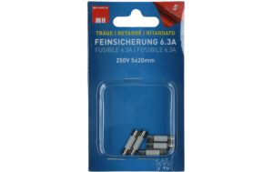 Max Hauri Feinsicherung 6.3A  5x20mm träge, 5 Stk.