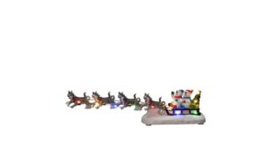 Konstsmide LED Szenerie Schneemann+Hunde 10 bunte LED, exkl. Batterie 2x AAA 1, 5V