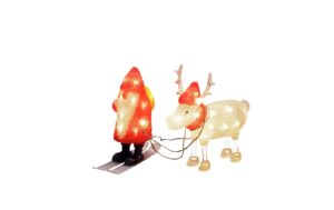 Konstsmide LED Acryl Santa mit Rentier warmweiss, 24V Aussentrafo IP55