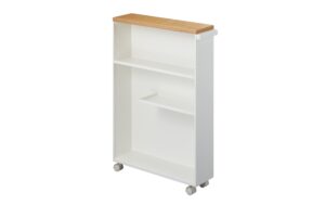 Yamazaki Aufbewahrungswagen Tower weiss halbgeschlossen, 13x47.5x68cm (LxBxH)