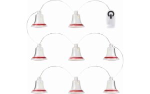 Sirius LED Lichterkette Tiffany Glocke, Rot 8 LEDs, 1.05x5.5x5 cm (LxHxD),exkl. 2xAA B.