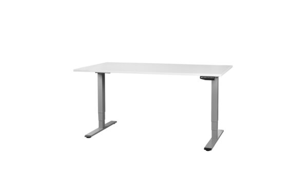 Contini Tisch höhenverstellbar grau Tischplatte 1.6x0.8m, Gestell dunkelgrau