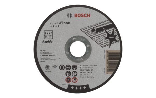 Bosch Professional Trennscheibe gerade Expert for Inox, 125 mm, 1,0 mm