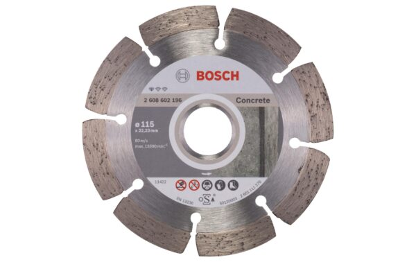 1338401 - Mediatech Bosch Professional Diamanttrennscheibe Standard for Concrete, 115 x 1,6 x 10 mm